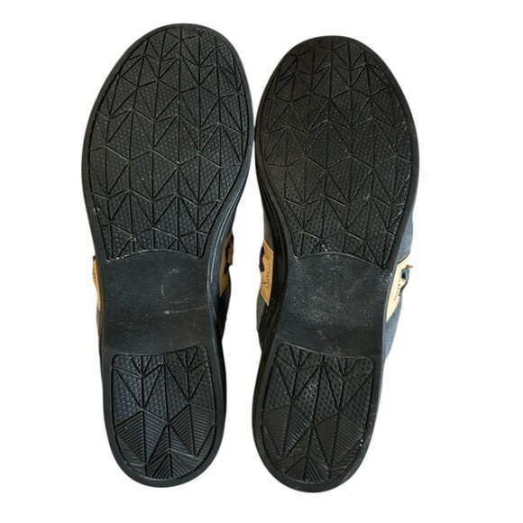 Spenco Topanga Clog Mule Blue Beige 10D Suede Braided Slip On Flat Comfort - Picture 11 of 14